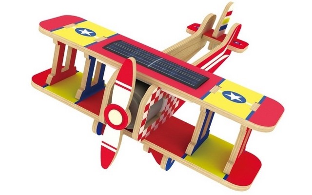 Robotime Solar Powered Biplane (Colour)